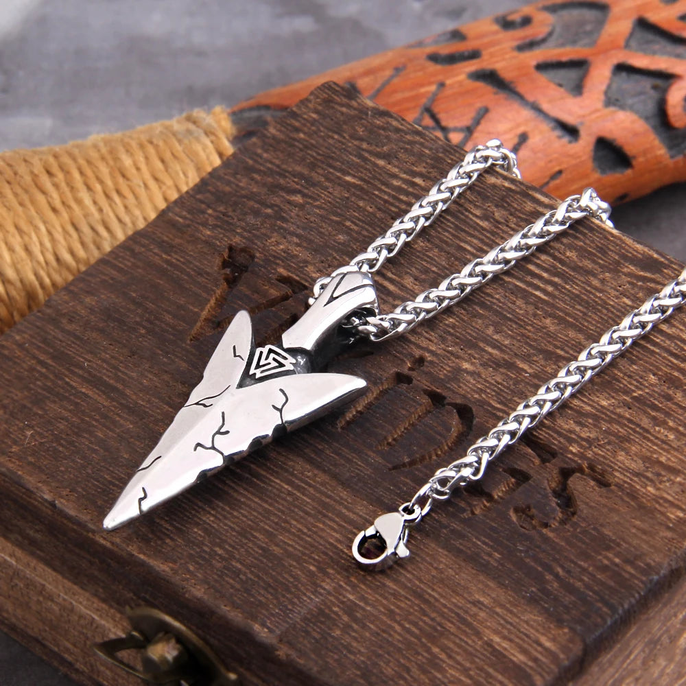Viking Spear Odin Amulet Pendant — Stainless Steel