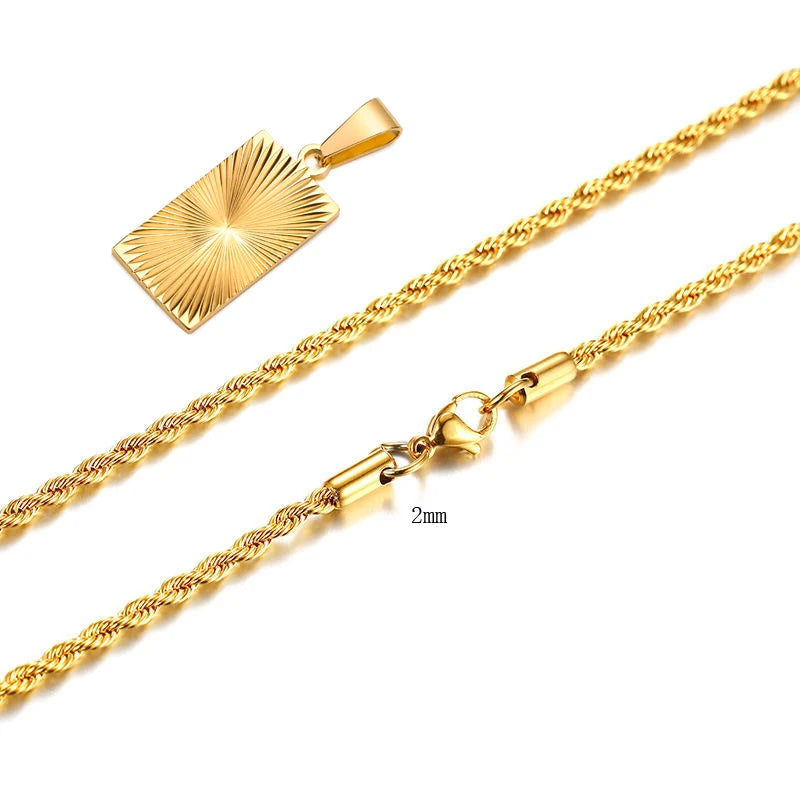 Sunburst Round Disc Pendant — Gold