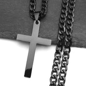 Statement Gold Jesus Cross Chain Necklace — Stainless Steel