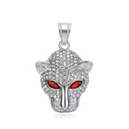 Vintage Stainless Steel Leopard Head Pendant Necklace Gothic Hip Hop Classic Animal Necklaces For Men Fashion Party Jewelry Gift