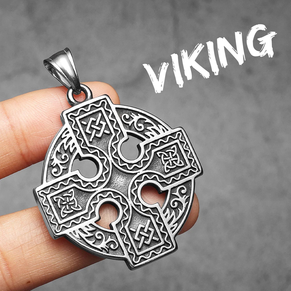 Viking Celtic Stainless Steel Pendant Necklace