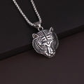 Wolf Tiger Lion Pendant Necklace — Stainless Steel