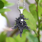 Three Wise Skulls Pendant — Stainless Steel