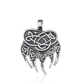 Viking Steel Pendant Vintage Unique Bear Claw