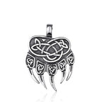 Viking Steel Pendant Vintage Unique Bear Claw