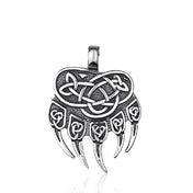 Viking Steel Pendant Vintage Unique Bear Claw