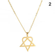 Heartagram Pendant Necklace — Stainless Steel