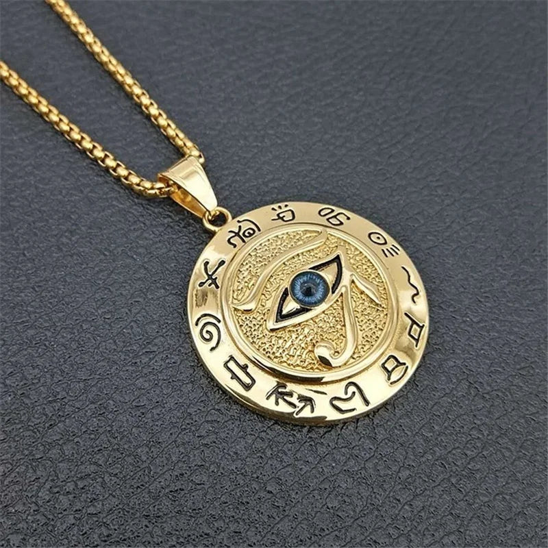 Eye of Horus Pendant Necklace — Zinc Alloy
