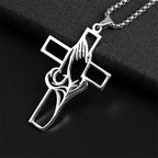Jesus Cross Stainless Steel Pendant Necklace