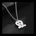 Skeleton Ghost Pendant Necklace — Stainless