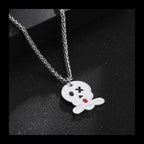 Skeleton Ghost Pendant Necklace — Stainless