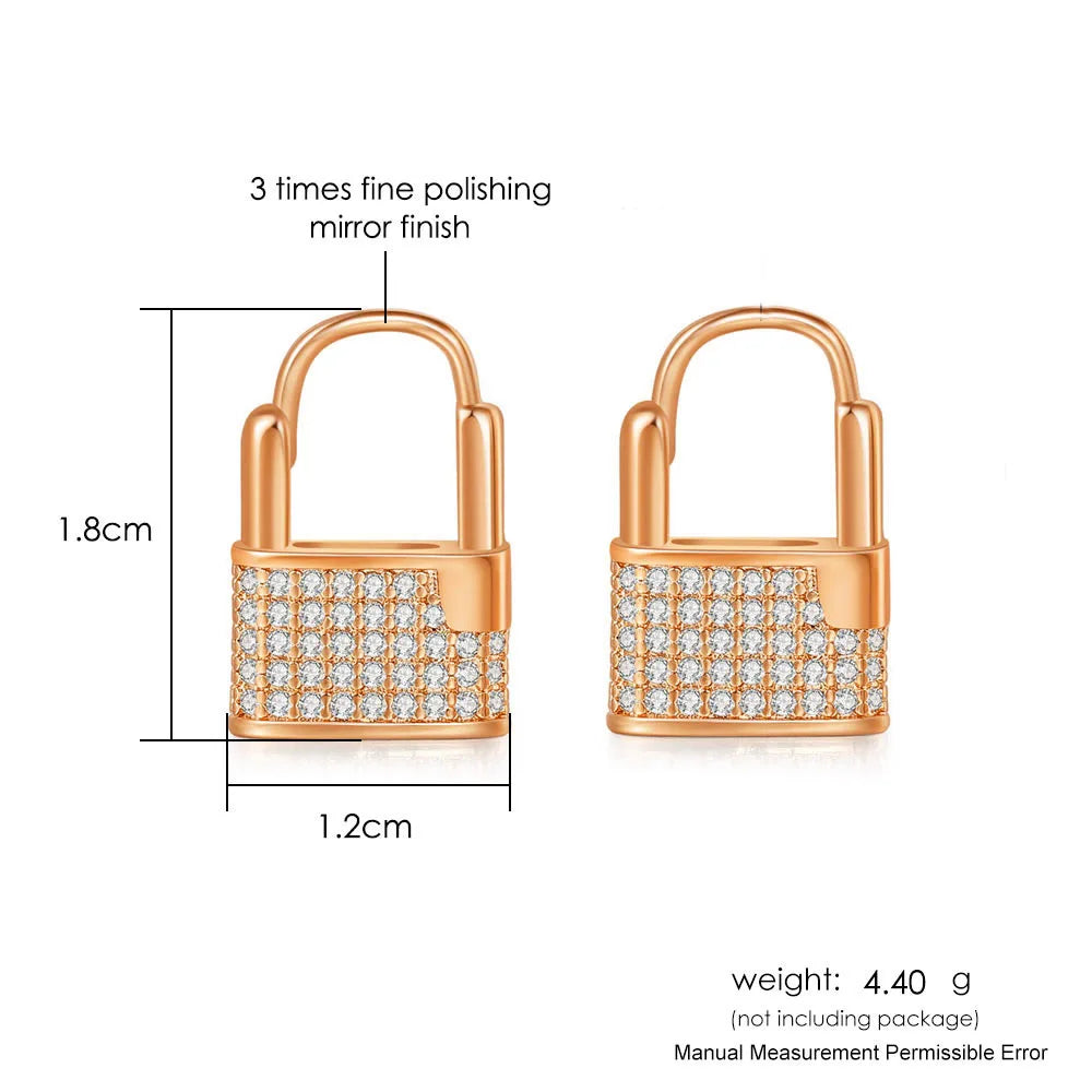 Iced Out Stud Earrings — Gold