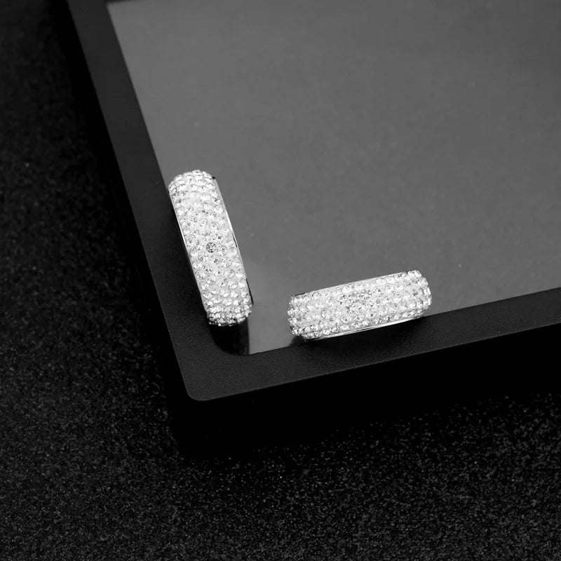 Luxury Iced Out Ring Homme Titanium Steel Chunky Rings For Men Women Couple Fashion Jewelry Accessories Wholesale Korea Style