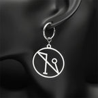 Angel Wings Occult Sigil Silver Earrings Archangel