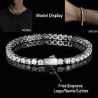 Tennis Chain Necklace Stainless Steel 3/4/5MM CZ