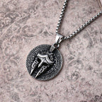 Original Van Gogh sunflower sunflower men's necklace high sense pendant nautical compass retro fashion trend pendant