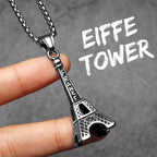 Eiffel Tower Pendant Necklace — Stainless Steel