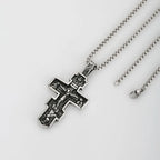 Orthodox Jesus Stations of the Cross Necklace — Stainless Steel