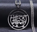 Demon Silver Pendant Seal Camio Women/men Gargantilha
