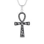 Ancient Egyptian Animal Totem Ankh Cross Pendant Necklace for Men Women Fashion Charm Lucky Riding Jewelry