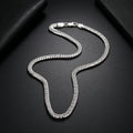 50-60cm wholesale 925 Sterling Silver 6MM Solid chain Necklace for Men's Women Luxury Fashion Wedding Jewelry Christmas Gifts