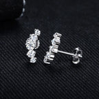 Iced Out Stud Earrings — 925 Silver