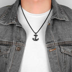 Anchor Sailor Pendant Necklace — Stainless Steel
