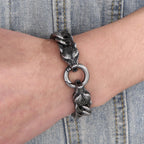 Gothic Wolf Head Stainless Steel Men's Bracelet 4 Color Available Unique Masculine Jewelry Gifts for Party