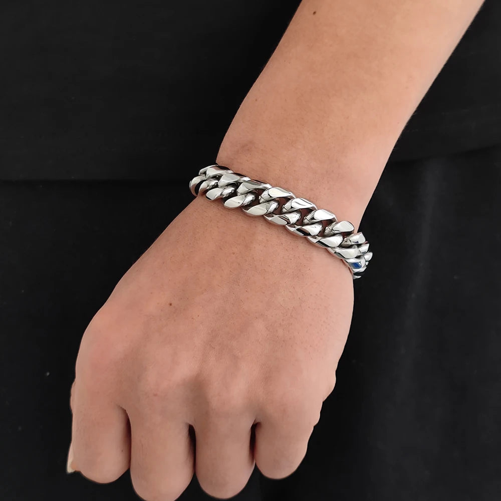 Stainless Steel Cuban Bracelet Miami Heavy