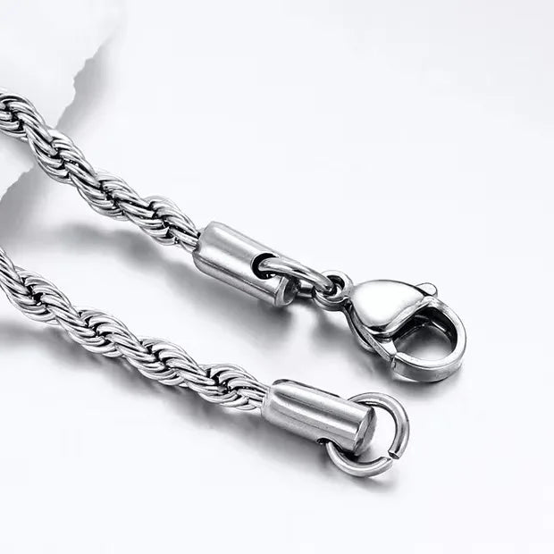 Heavy Duty Rope Chain Bracelet — Stainless Steel