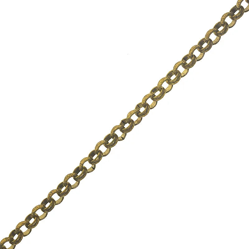 Viking Punk Biker Brass 8 mm Circle Rolo Link Leopard Skin Pattern Necklace Wallet Jean Pocket Watch Chain DIY