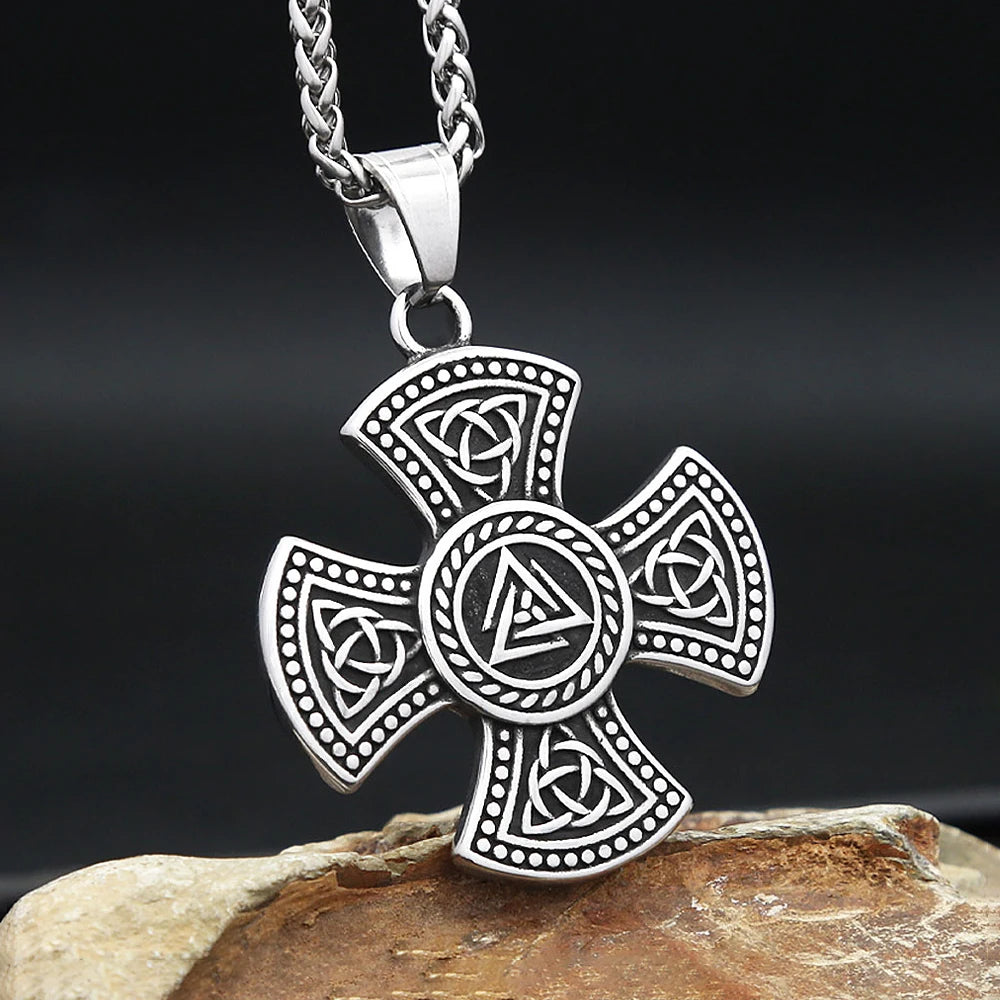 Celtic Cross Knot Pendant — Stainless Steel