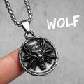 Wolf King Pendant Necklace Stainless Steel