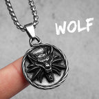 Wolf King Pendant Necklace Stainless Steel