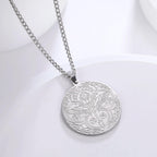 Archangel Raphael Winged Medallion Necklace — Stainless Steel