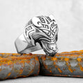 Vintage Animal Wolf Head Amulet Viking Ring Men Stainless Steel Teen Nordic Fashion Multi Style Ring Charm Jewelry Gift