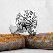 Viking Wolf Head Ring — Stainless Steel Nordic