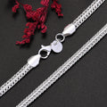 925 Sterling Silver Trendy Chain Necklace for Women Men Lady Jewelry Designer Wedding Engagement Gifts 50-60cm