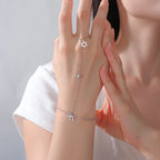 Chai Hexagram Charms Bracelet Finger Ring Fatima Hamasa Hand Pendants Stainless Steel Adjustable Chain Lucky Jewelry Amulet Gift