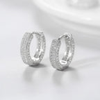 Iced Out Hoop Earrings — Stainless Steel