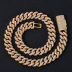 Iced Out Cuban Chain Stainless Steel 18MM 3-Row