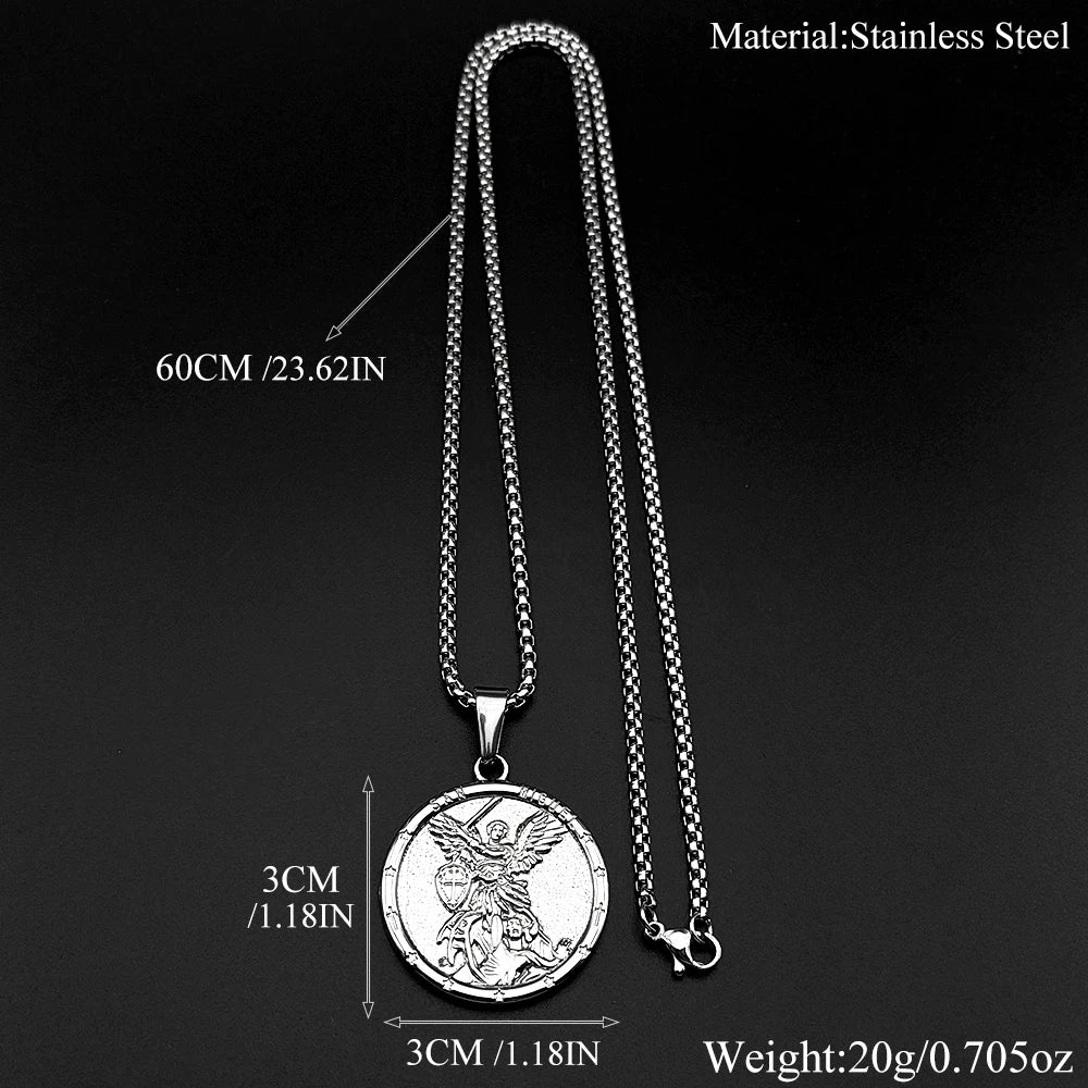 Saint Michael Angel Medal Pendant