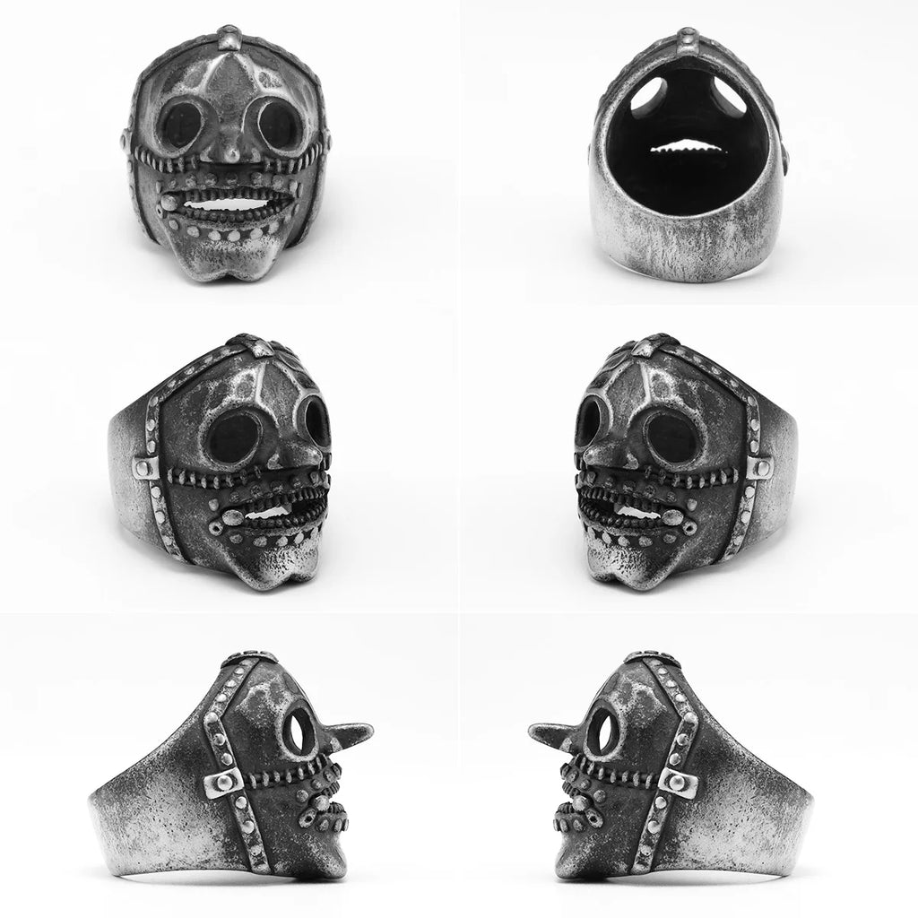 Tengu Skull Ring Black — Stainless Steel