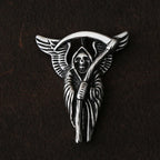 Gothic Grim Reaper Death Scythe Skull Necklace For Men Punk Biker Stainless Steel Chain Necklace Pendant Male Hip Hop