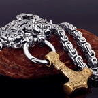 Nordic Celtic Wolf Men's Necklace Pendant Viking Wolf Head Stainless Steel Pendant Scandinavian Rune Amulet Jewelry