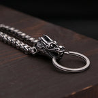 Dragon Head Keychain Pendant — Stainless