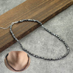 New Men Healing Necklace Irregular Hematite Stone Beads Energy Jewelry Short Collar Hiphop Neck Accessories Hombre