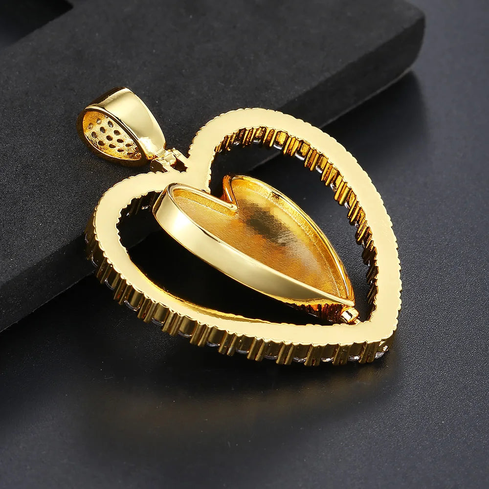 Heart Photo Pendant Necklace Memory