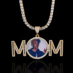 Iced Out Photo Pendant Necklace Memory