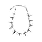 Hip Hop Alloy Rivet Men Necklace Punk Metal Choker Neogoth Fashion Jewelry Trendy Accessories